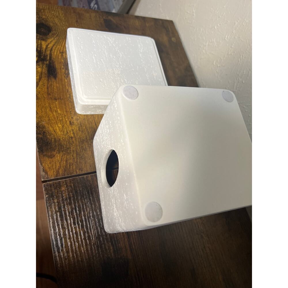 Hymmah Tray Tissue Box Cover Holder Unique Cube Design Tissue Dispenser-White - Picture 10 of 14